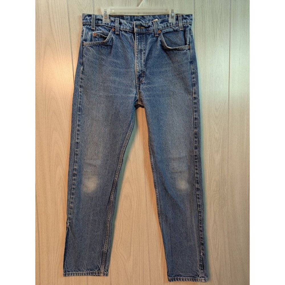 Vintage Levis 505 Jeans Men's 36x33 Blue Denim Orange Tab Straight Leg